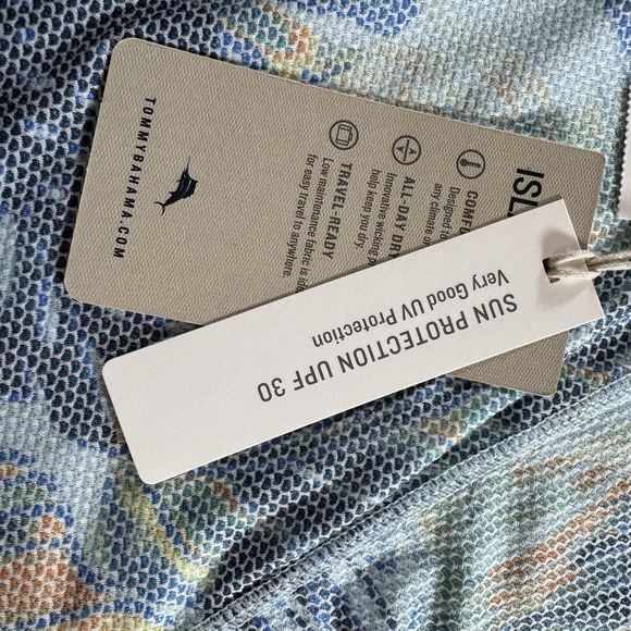 NWT Tommy Bahama Island Zone Polo Shirt Mens L Coasta Brava Performance UPF 30 - Picture 11 of 15